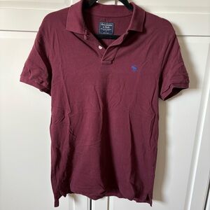 ABERCROMBIE & FITCH Burgundy polo Size S